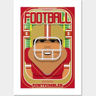 American Football Red and Gold - Enzone Puntfumbler - Seba version Posters and Art